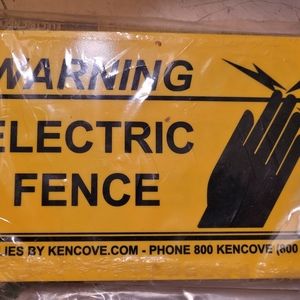 HORSE - One lot of 10 Electric Fence Warning Signs